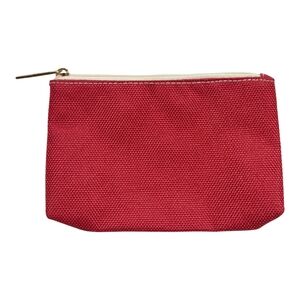 2 For $14 Estee Lauder New Red Canvas Fabric White Zipper Make Up Bag